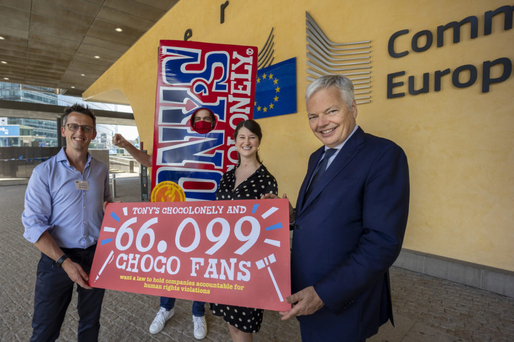 Tony's Chocolonely delivers 66,099 signatories for human rights law