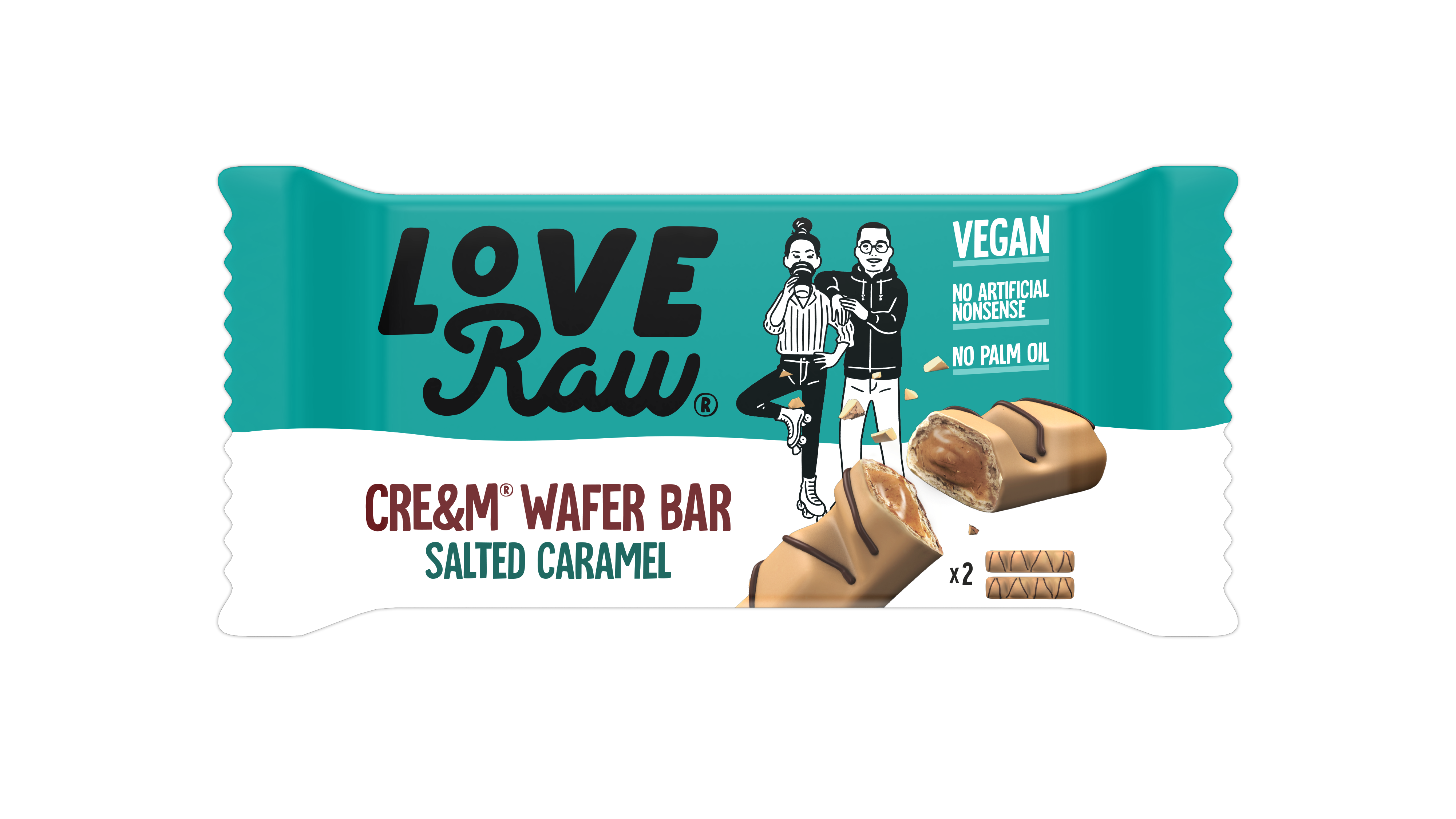 LoveRaw launches vegan salted caramel cre&m wafer bar